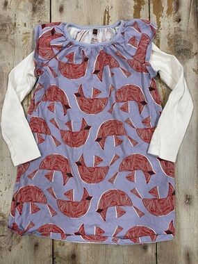 Tea Collection bird/cardinal dress - size 7